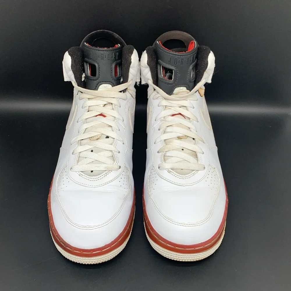 Jordan‎ Fusion 6 Varsity White Mid Shoes 343064-102 Men's Sz 10.5